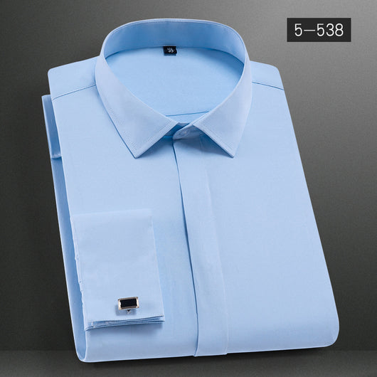 Camisa Francesa Manga Larga Slim Fit para Hombre - Image 3