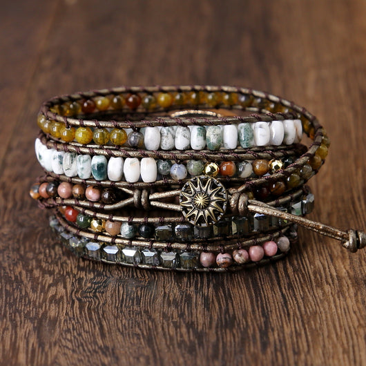 Pulsera Tejida de Cristal Mixto Hecha a Mano - Image 5