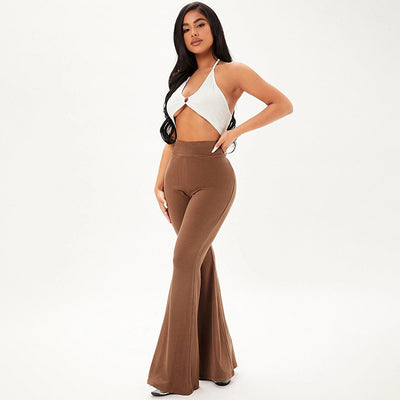 Pantalones Anchos sin Cinturón de Corte Relajado para Commute - Image 9