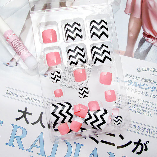 Uñas Acrílicas Artificiales Pro 24 Piezas Adhesivas - Image 22