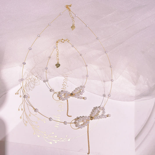 Aretes de Perla con Moño - Image 2