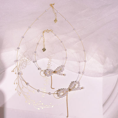 Aretes de Perla con Moño - Image 2