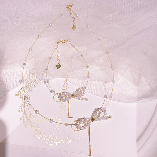 Aretes de Perla con Moño - Image 2