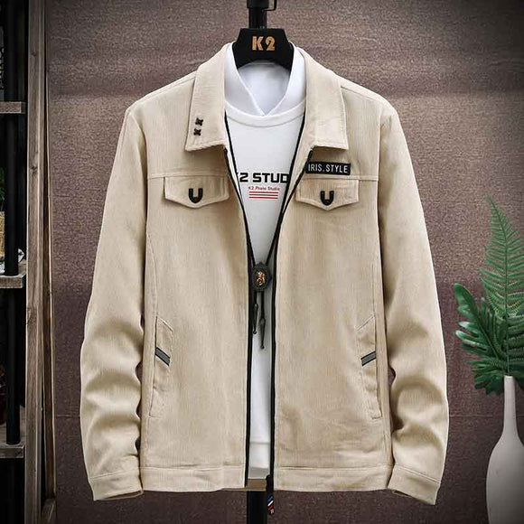 Chaqueta Estilo Hong Kong para Hombre - Diseño Funcional Otoño