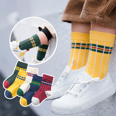 Paquete de 5 Pares de Calcetines Deportivos de Otoño/Invierno para Niños
