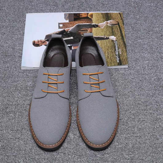 Zapatos de Cuero Ante para Hombre - Diseño Clásico Versátil - Image 5