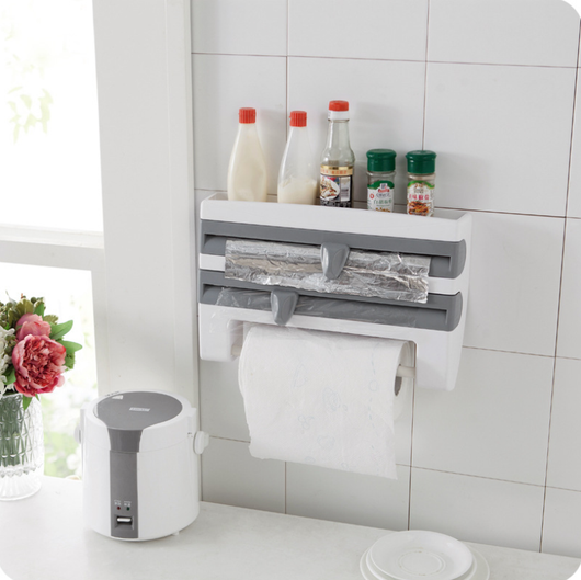 Organizador de Cocina Multiusos con Cortador de Film Adhesivo y Portarrollos - Image 3