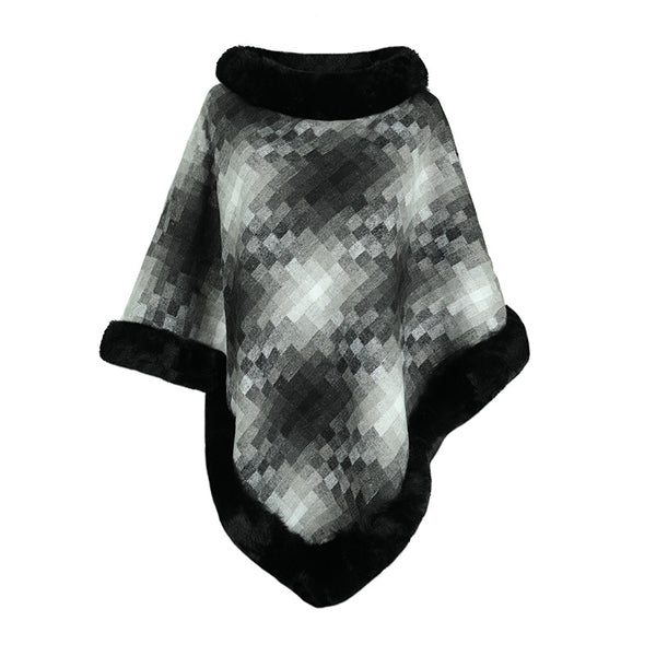 Poncho Térmico Escocés para Mujer - Abrigo Capa de Punto - Image 3
