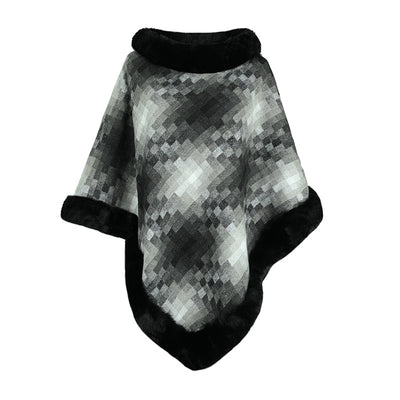 Poncho Térmico Escocés para Mujer - Abrigo Capa de Punto - Image 3