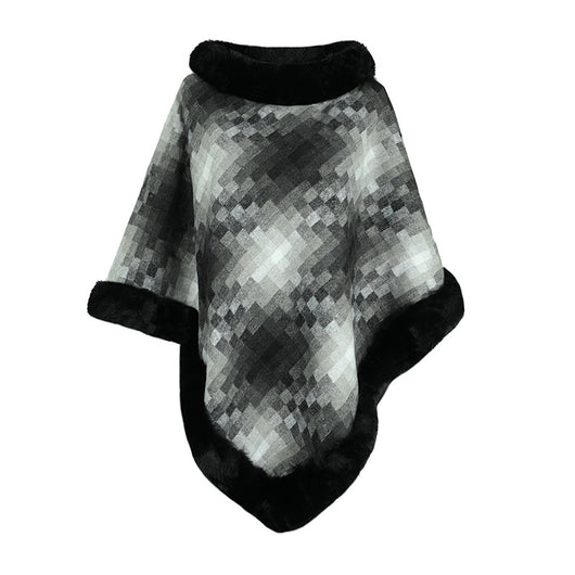 Poncho Térmico Escocés para Mujer - Abrigo Capa de Punto - Image 3