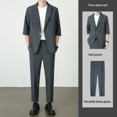 Blazer Casual de Seda de Hielo para Hombre - Ligero y Fresco para Verano - Image 5