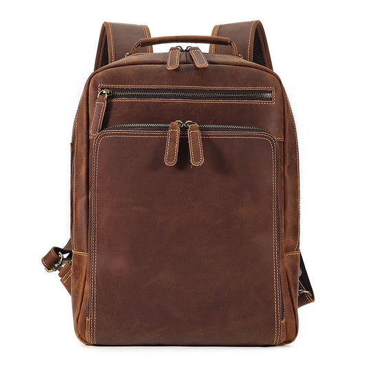 Mochila de Cuero Genuino para Hombre Gran Capacidad Estilo Vintage - Image 13