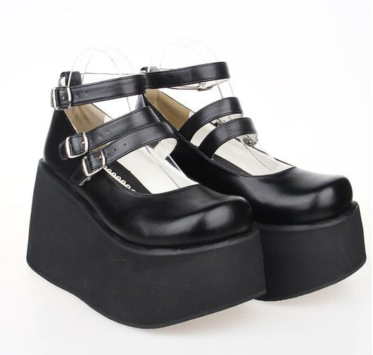 Zapatos Mocasín con Suela Gruesa y Doble Cinturón - Image 12