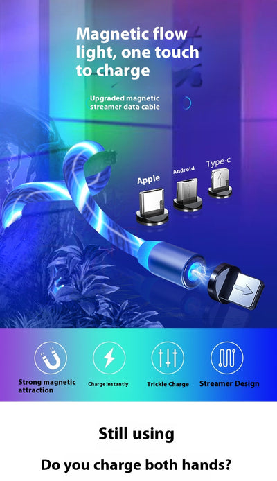 Cable USB Magnético 3 en 1 con Diseño Arcoíris - Carga Rápida Universal - Image 15