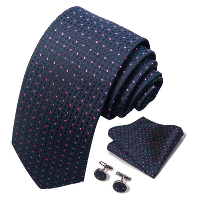 Conjunto Completo de Accesorios Ejecutivos: Corbata, Pañuelo y Gemelos Formales - Image 73