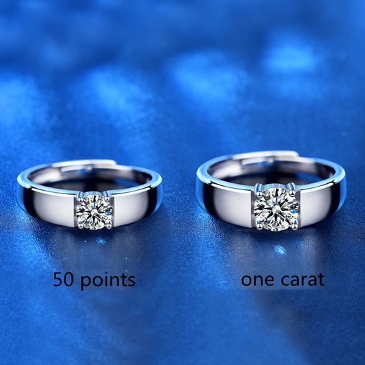 Anillo de Plata Esterlina para Hombre con Moissanita Blanca - Image 9
