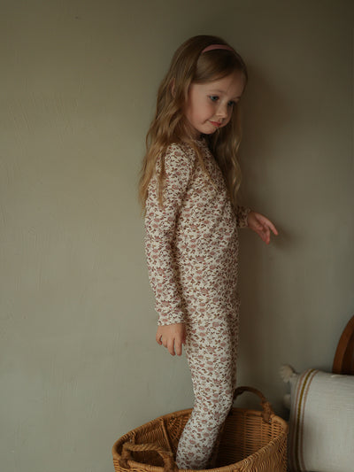 Conjunto de Pijama Infantil Floral 100% Algodón - Image 3