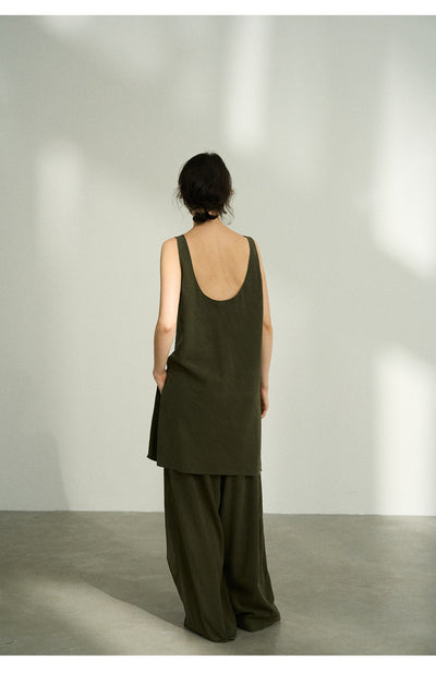 Pantalones Casuales Tencel Efecto Piedra con Cintura Elástica - Image 23