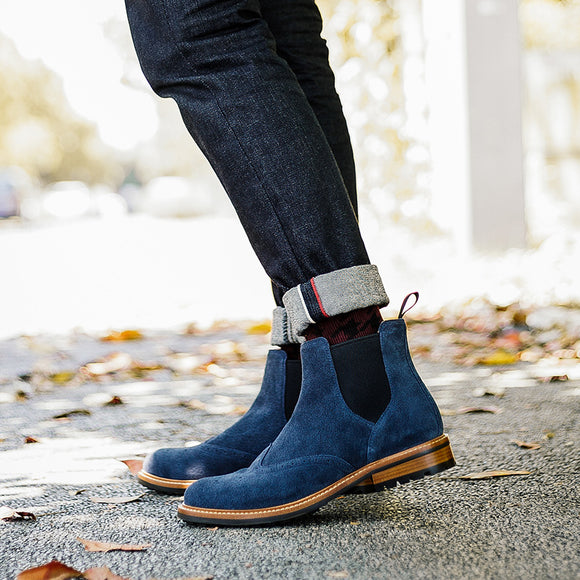 Botas Brogue Artesanales de Cuero Frosted para Hombre - Estilo Británico Clásico