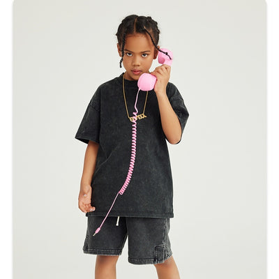 Playera Infantil Cuello Redondo Teñida Batik Lavado - Image 16