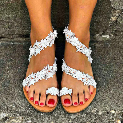 Zapatos Planos Mujer Talla Grande con Flores de Cristales - Image 9