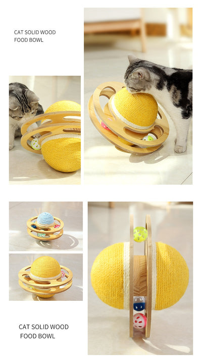 Rascador de Sisal para Gatos con Bola Interactiva y Tablero de Desgaste - Image 10