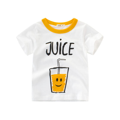 Camiseta Infantil de Verano para Niño - Manga Corta Básica