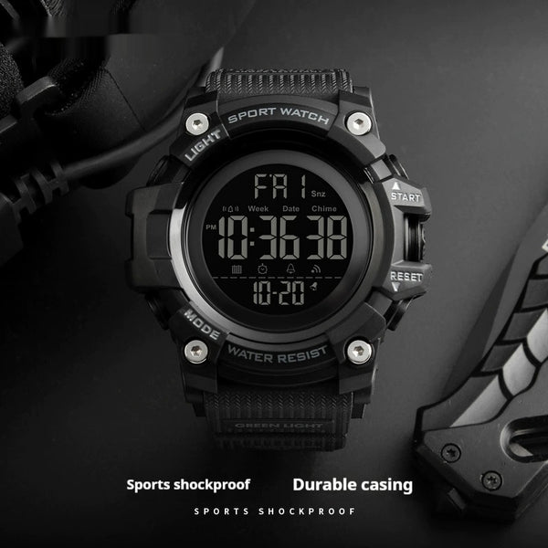 Reloj Deportivo Táctico Digital con Estilo Camuflaje para Hombre