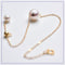 Single 18K Dorado Japanese Akoya sea pearl bracelet adjusts natural rose Blanco color Dorado flawless bulb Freshwater 7 8mm