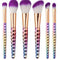 Brocha de Maquillaje con Escamas de Pez y Patrón Panal
