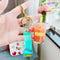 Creative Oiled Pearl Milk Tea Keychain Decompression Toy Orange