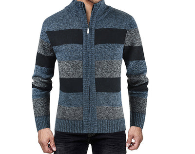 Cardigan Raglan Tallas Grandes para Hombre - Suéter Bicolor Manga Larga - Image 6