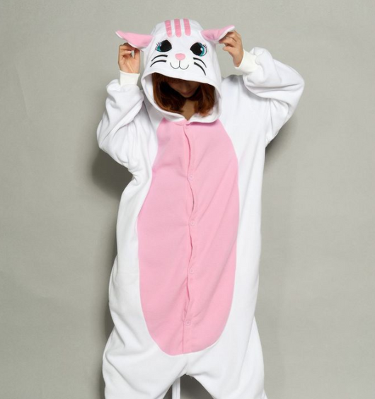 Pijama Infantil Gato Blanco Cartoon - Image 4