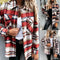 Camisa Chaqueta de Cuadros Manga Larga para Otoño e Invierno