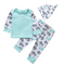 Conjunto Infantil de Três Peças com Capuz, Design de Elefante Adorável