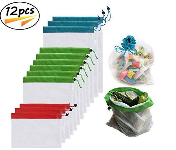 Set de Bolsas de Malla Multiusos para Frutas y Verduras