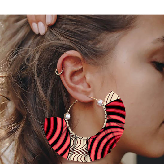 Aretes Artesanales Estampados de Diseño Exagerado - Image 36