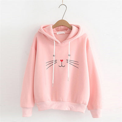 Sudadera con Capucha Gato Lindo para Estudiante - Otoño e Invierno - Image 6