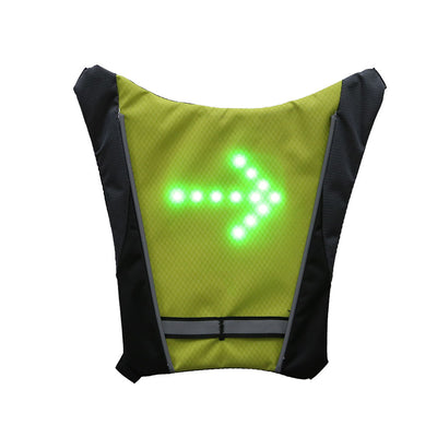Mochila Chaleco Reflectante Recargable con Luz LED y Control Remoto para Ciclismo - Image 11