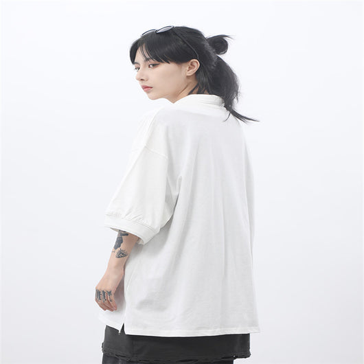 Camisa Manga Corta Básica Suelta - Estilo Moderno y Versátil