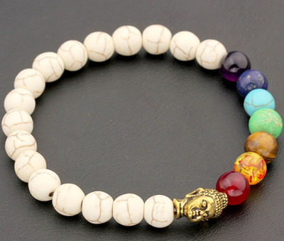 Pulsera Buddha Chakra 8mm con Piedra Volcánica para Yoga y Meditación - Image 3
