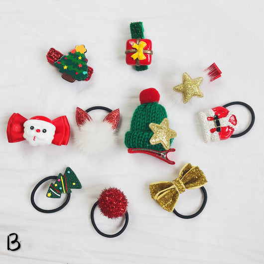 Set de Accesorios para Cabello Infantil - Caja de Regalo Navideña - Image 19