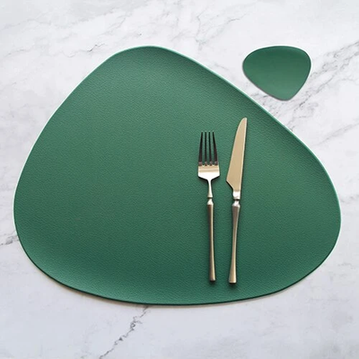 Mantel Individual Aislante de Cuero PU - Posavasos Antideslizante para Cocina - Image 31