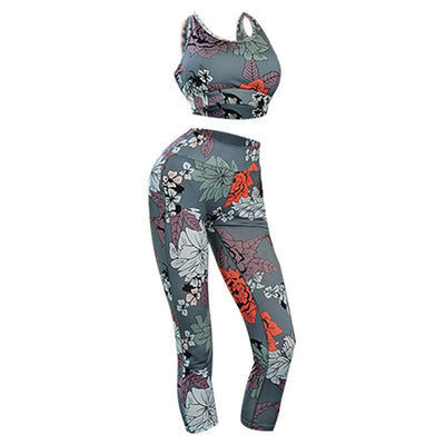 Conjunto de Yoga Estampado de Secado Rápido - Image 4