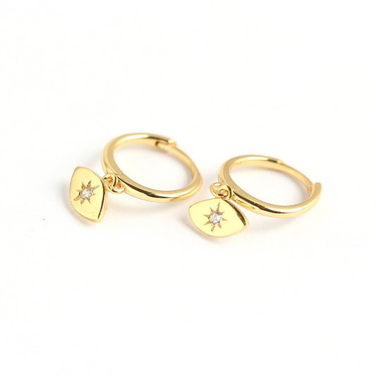 Aretes de Plata 925 Diseño Sol Minimalista - Lujo Accesible