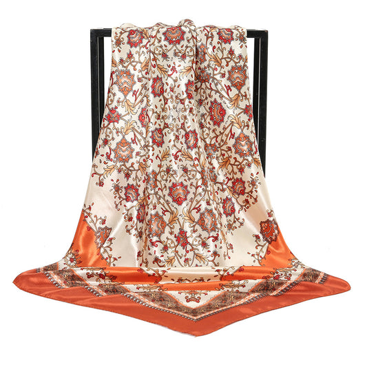 Pañuelo de Seda Artificial Estampado 90cm - Accesorio Versátil para Cualquier Ocasión - Image 15