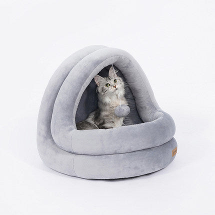 Cama Sofá para Gatos y Gatitos - Casa Acogedora de Felpa Premium