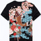 Camiseta Dragón Carpa Bordado Chino - Manga Corta
