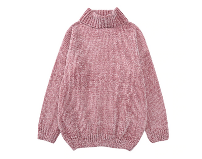 Suéter Chenilla Oversized con Capucha - Estilo Coreano para Otoño e Invierno - Image 10