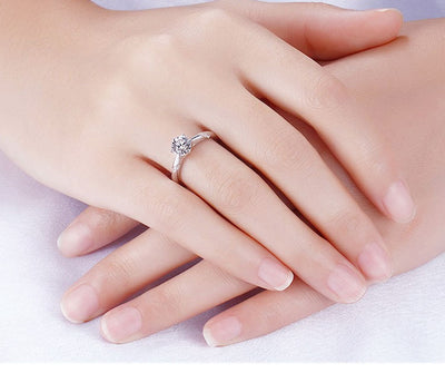 Anillo de Plata 925 con Diamante Moissanita de Seis Garras - Image 4